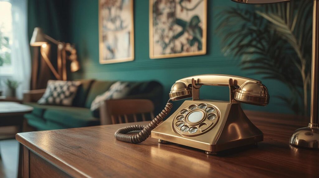 Le telephone fixe en bronze, piece maitresse de votre decoration retro