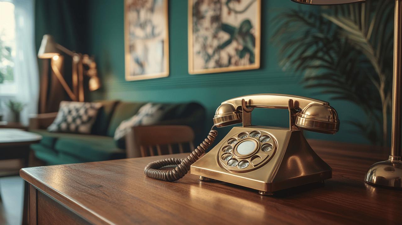 Le telephone fixe en bronze, piece maitresse de votre decoration retro